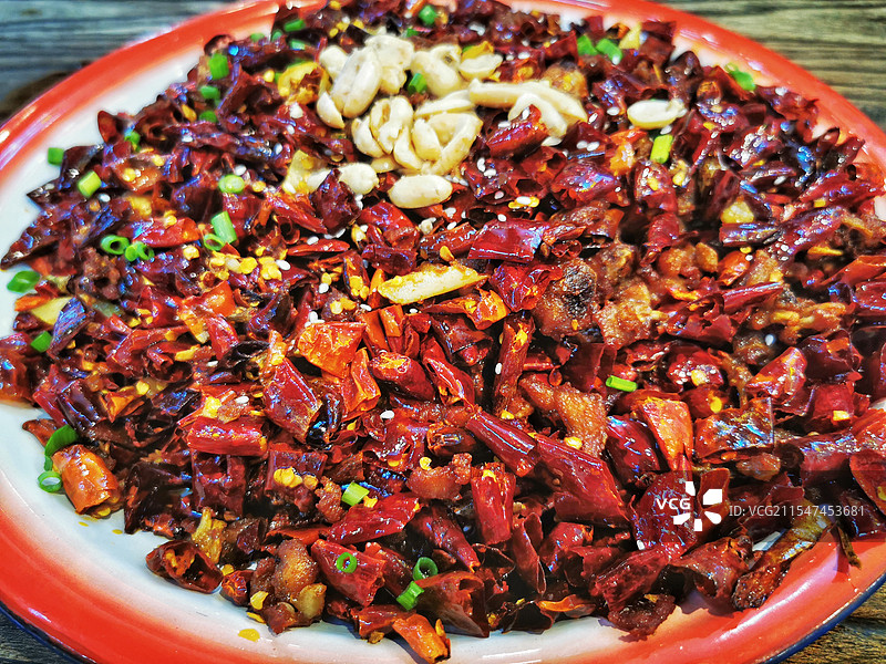 经典川菜——重庆辣子鸡图片素材