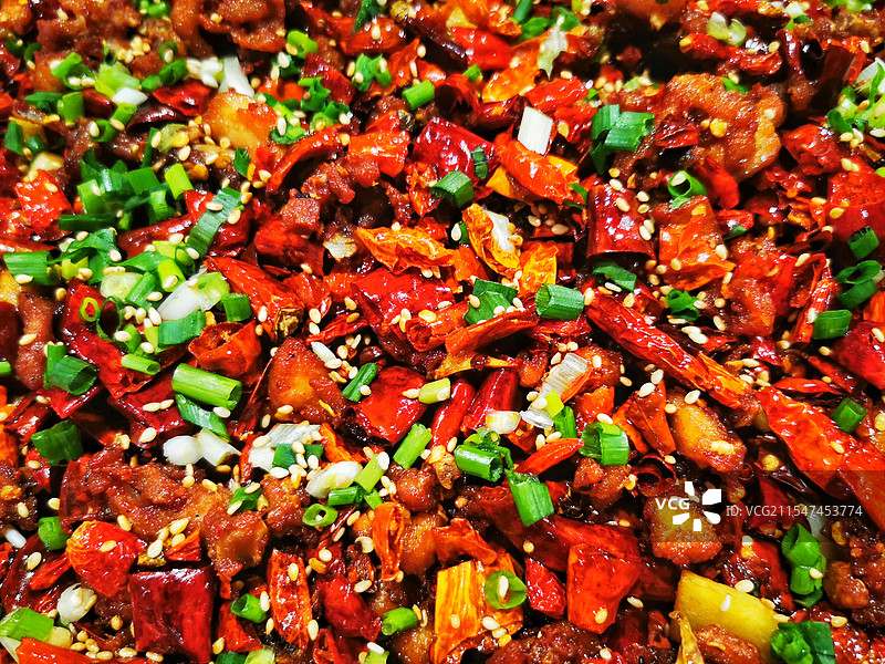 经典川菜——重庆辣子鸡图片素材