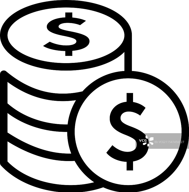 美元硬币 - 图标图片素材