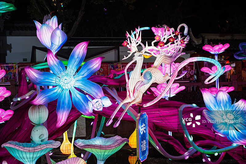 上海豫园灯会山海奇缘图片素材