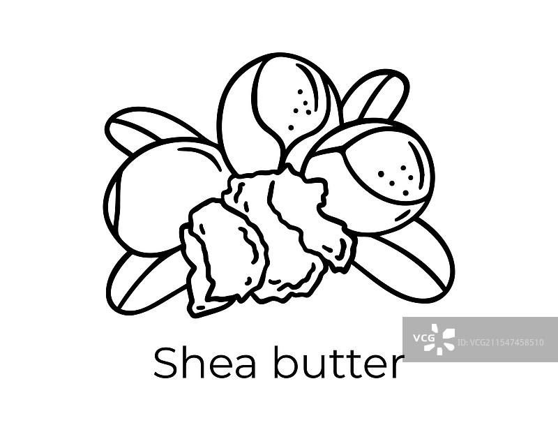 乳木果油涂鸦手绘图标轮廓图片素材