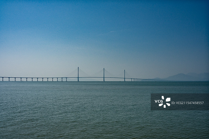 珠海市黄茅海跨海大桥远景图片素材
