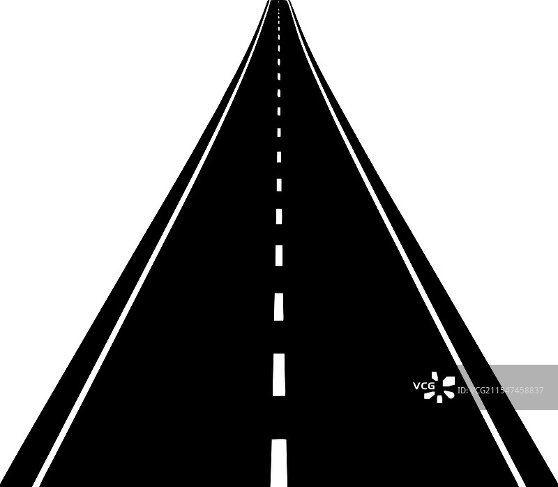 空旷道路的轮廓图片素材