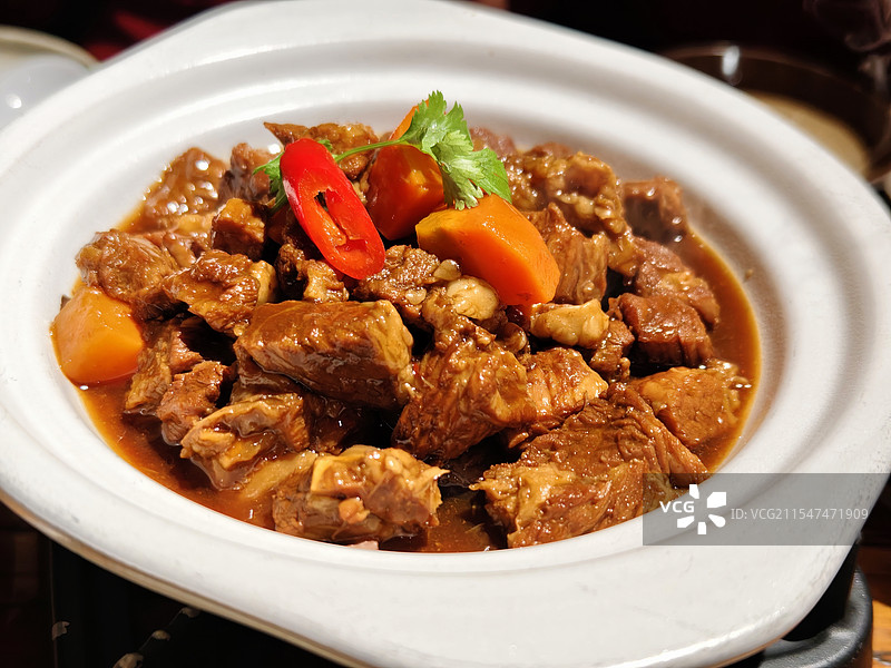 醋焖牛肉图片素材