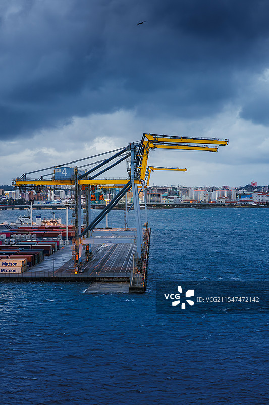 冲绳码头图片素材