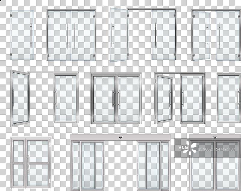 玻璃门图标集图片素材