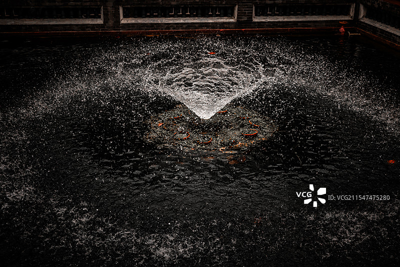 顺德清晖园 喷泉图片素材