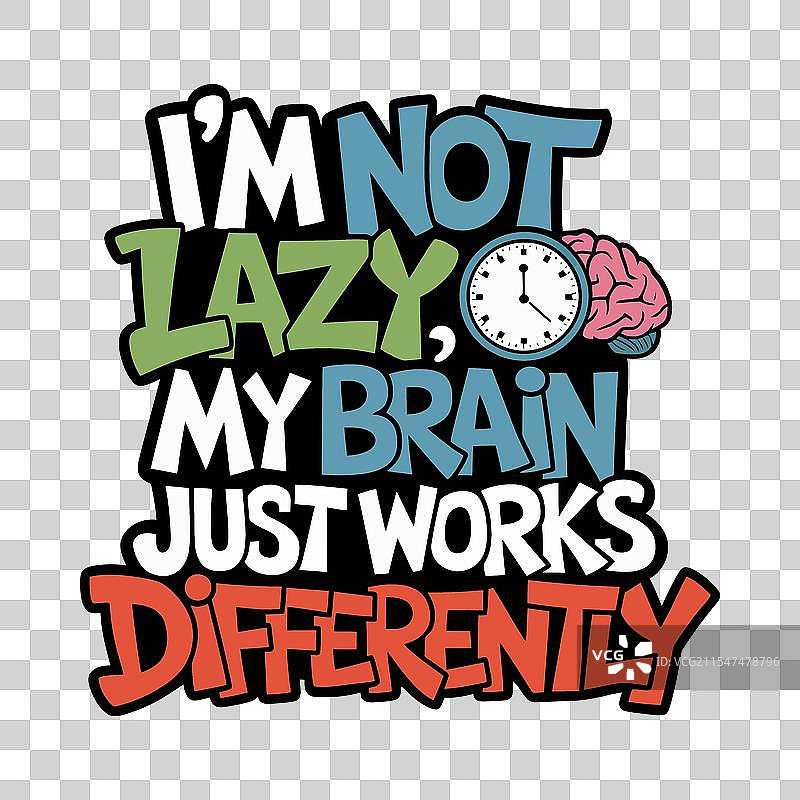 ADHD 拥抱混乱的排版设计，带有螺旋元素和图片素材