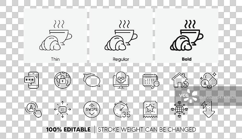 能量下降计时器和锁定线图标用于网页图片素材