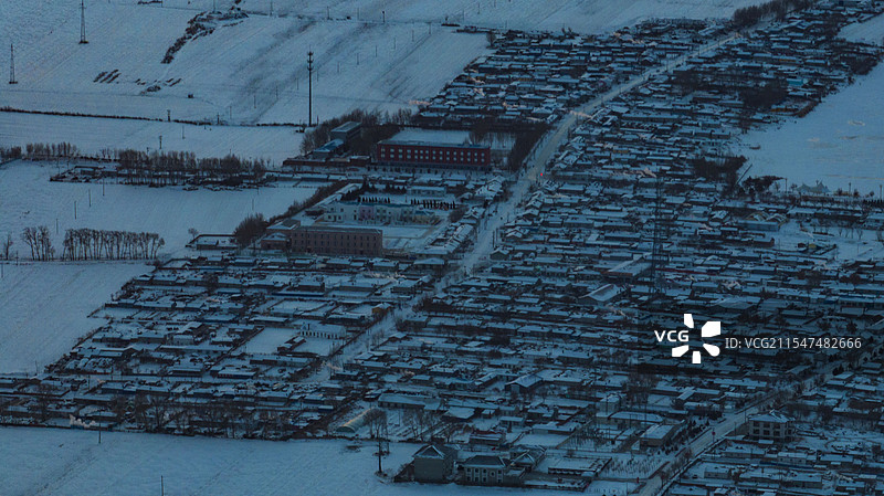 冬天的黑龙江大庆连环湖图片素材