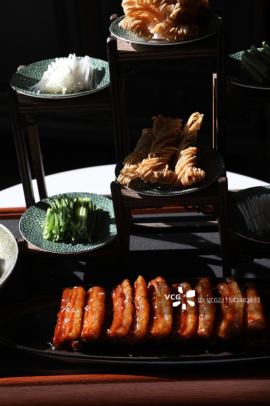 江苏淮安：高档酒店里精美的美食图片素材