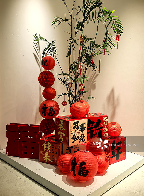 年味.春节主题内容之春节城市氛围.新年景观图片素材