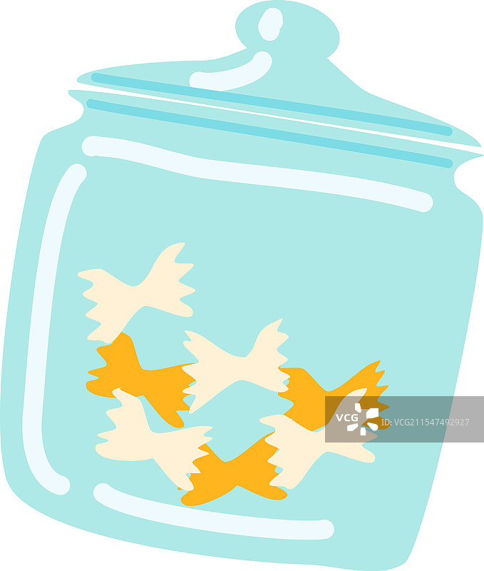 装有五彩缤纷物品的玻璃罐图片素材