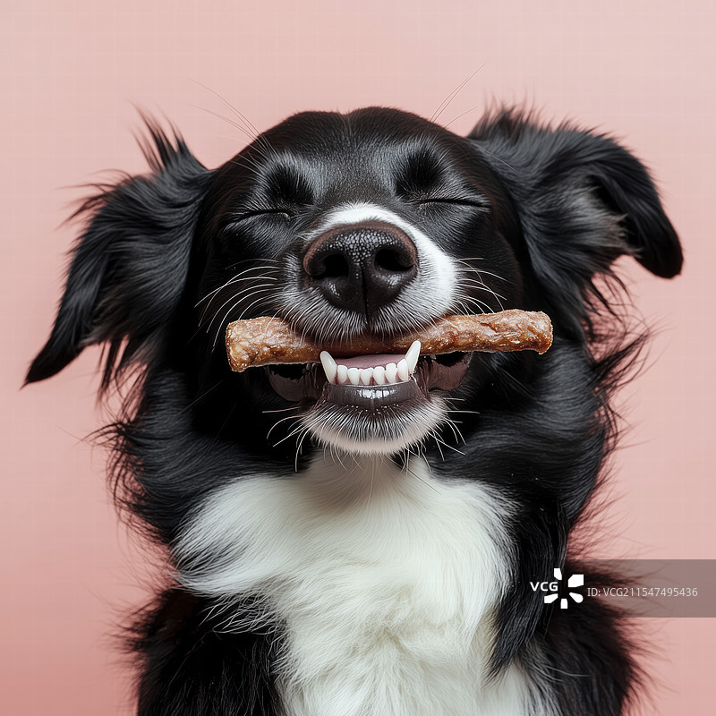 一只快乐的小狗特写图片素材