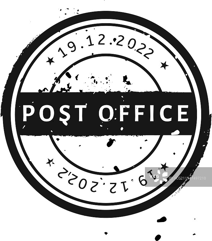 黑白风格的磨损圆形印章图片素材