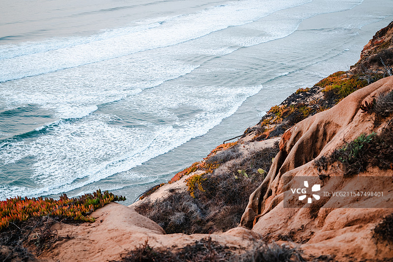 美国加州圣地亚哥多立松州立保护区海滩图片素材