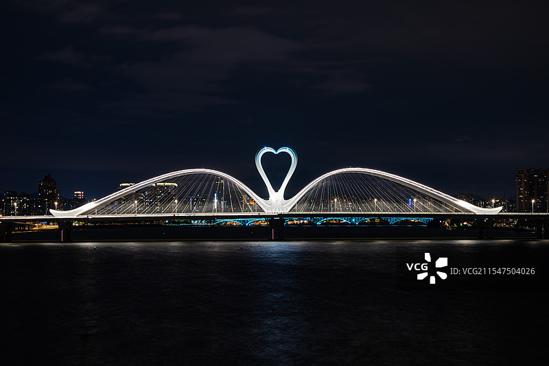 鹅城大桥——夜之灯光秀图片素材