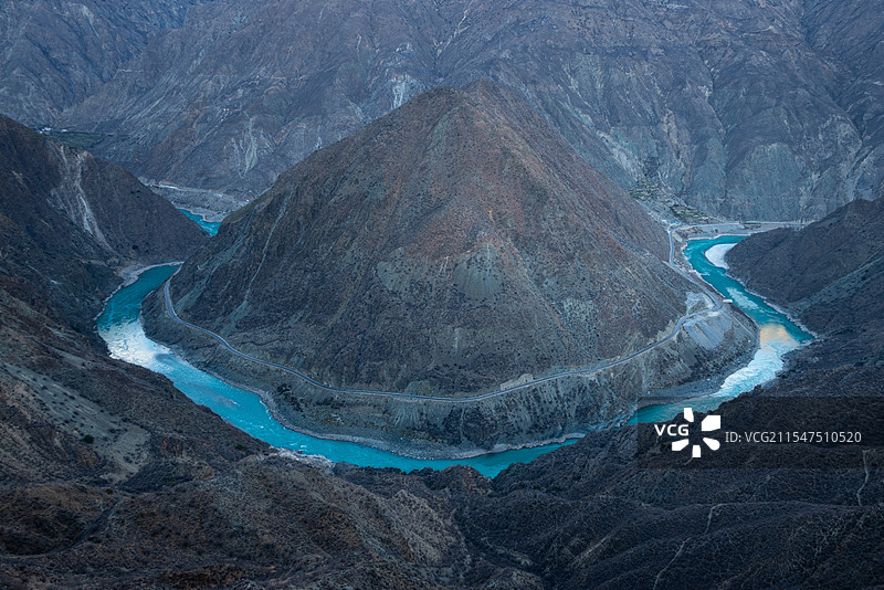 云南迪庆金沙江大湾风光图片素材