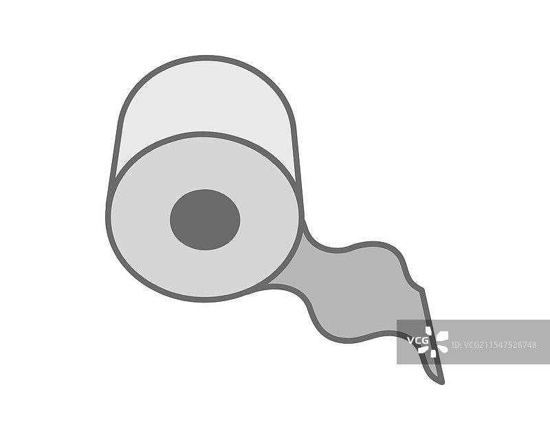 简单极简风格的卫生纸卷与一个图片素材