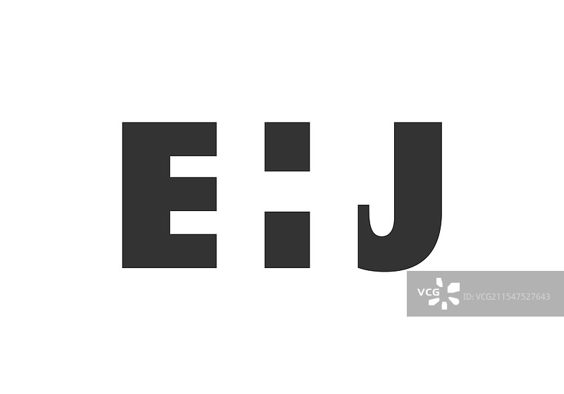 EHJ标志设计，字母E、H、J，粗体字型图片素材