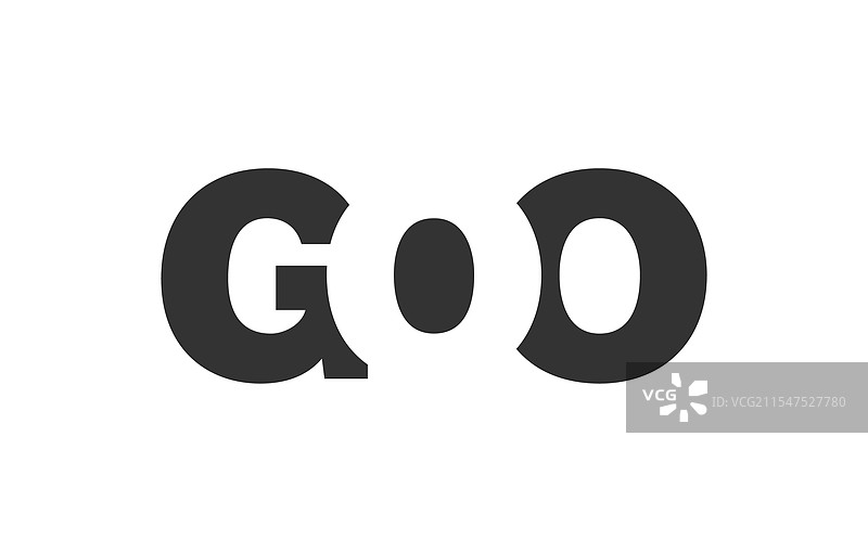 粗体字母G、O、O的Goo标志设计图片素材