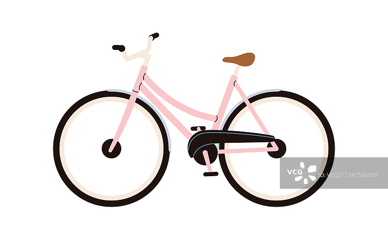 经典复古框架的自行车侧视图图片素材