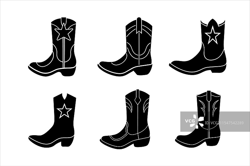 各种牛仔靴图片素材