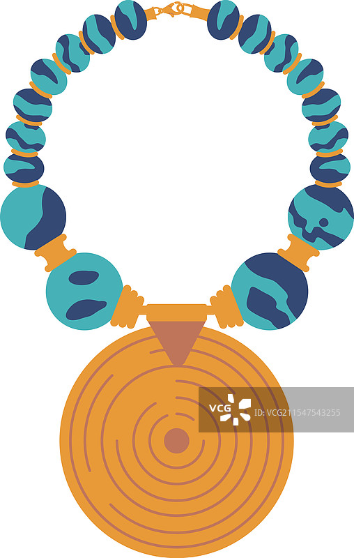 带有金色吊坠的领口图片素材