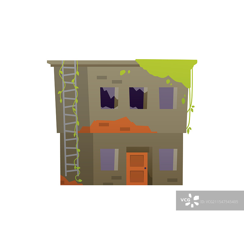 被毁坏的废弃建筑的图片图片素材