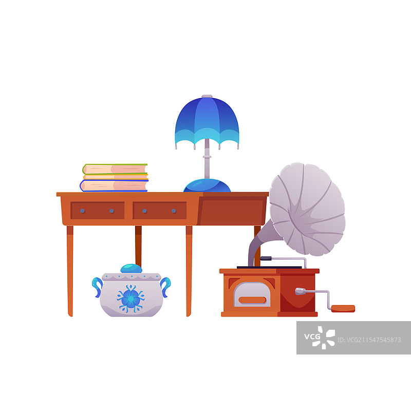 古董复古物品木制家具图片素材