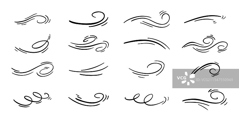 手绘涂鸦风线素描套装图片素材