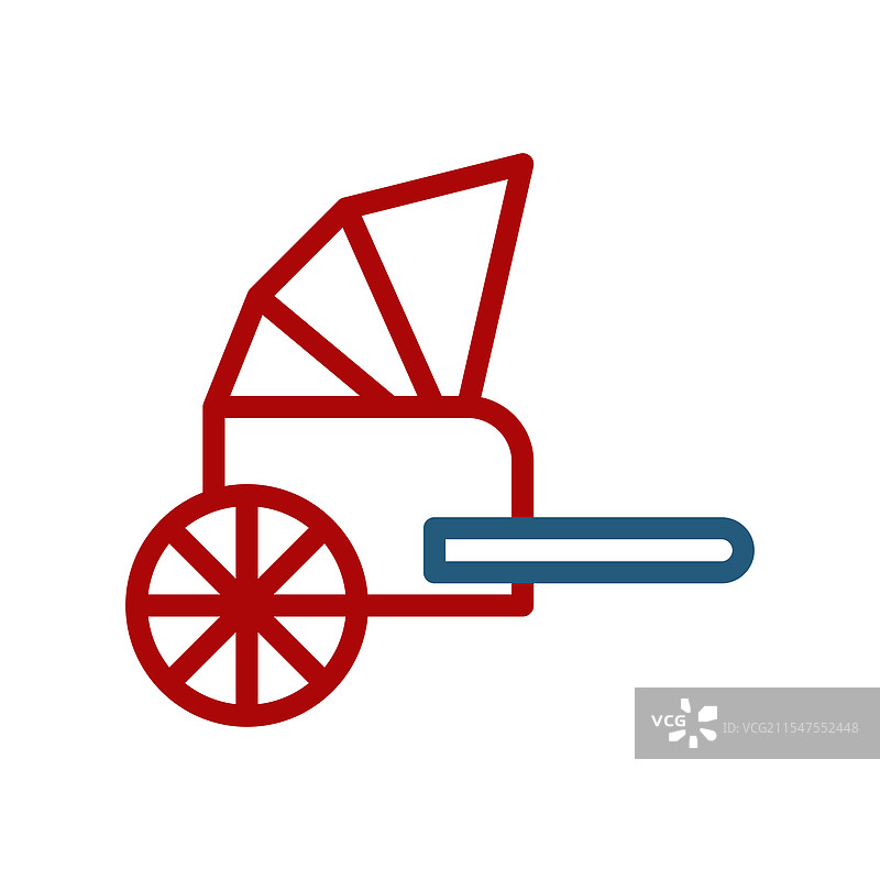 复古马车图标概念图片素材