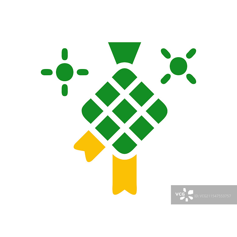 节日印尼美食庆祝的椰浆饭图标图片素材