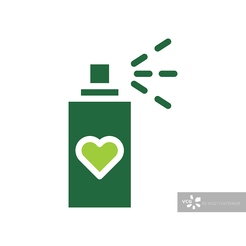 带有心形图标的环保喷雾瓶图片素材