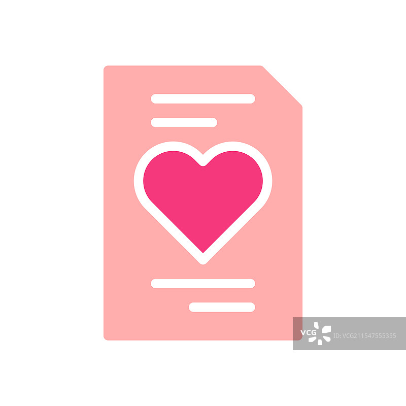 爱情信件图标浪漫文档数字心形图片素材
