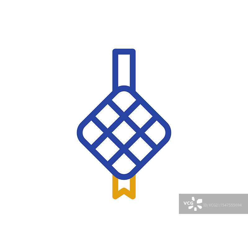 印尼传统食物开斋节的椰浆饭图标图片素材