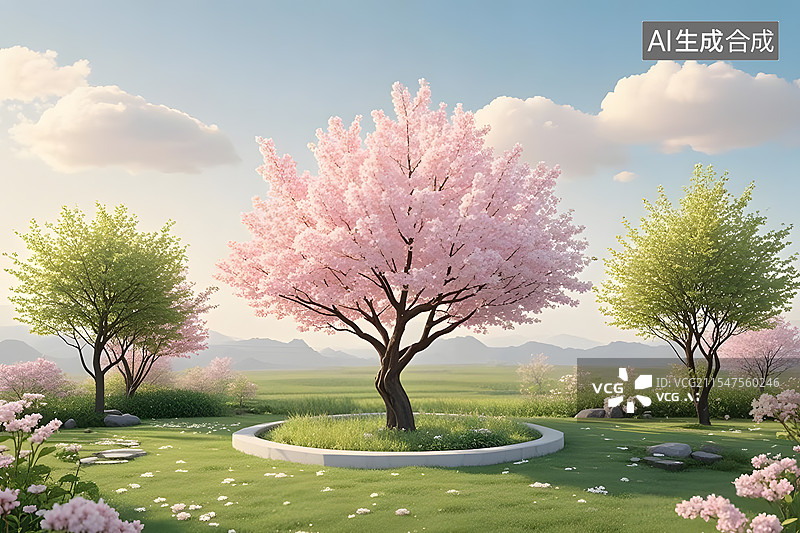 【AI数字艺术】春季踏春露营出行旅游广告场景图图片素材