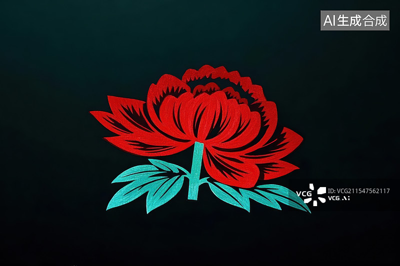 【AI数字艺术】中国传统剪纸窗花手工艺品图片素材