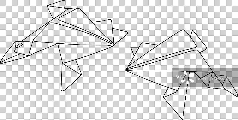 折纸青蛙 一行图片素材