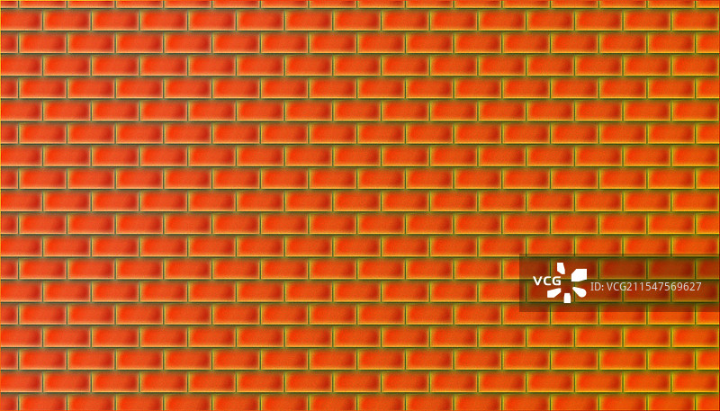红砖墙背景带有黄色光辉图片素材