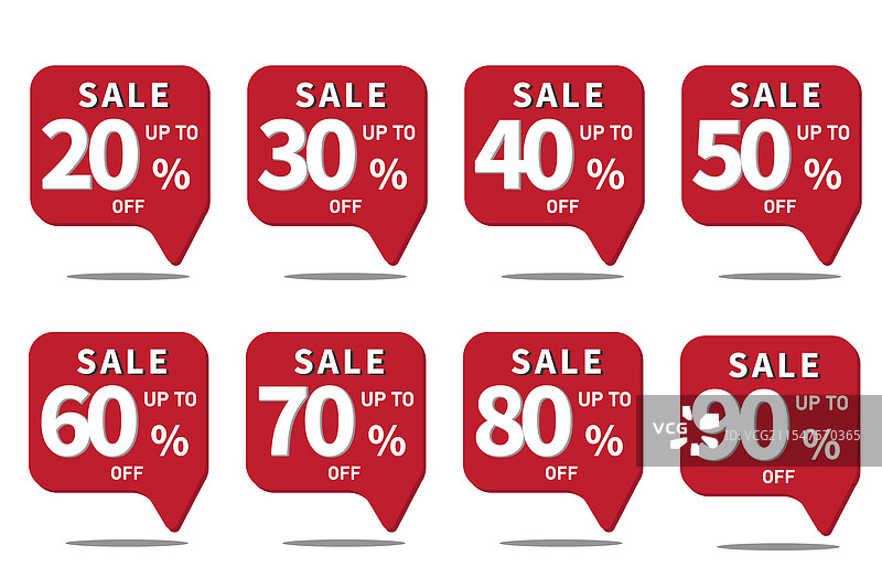 一套标签销售的复古印章徽章图片素材