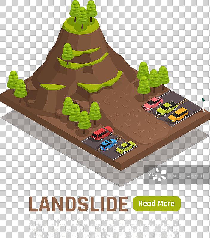 自然灾害等距概念图片素材