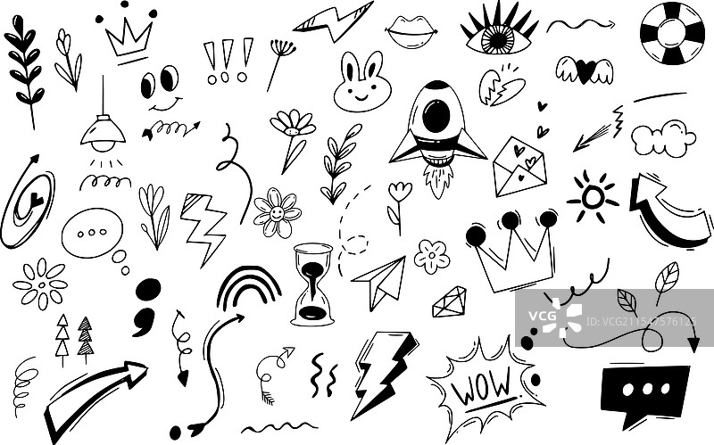 手绘涂鸦涂鸦图片素材