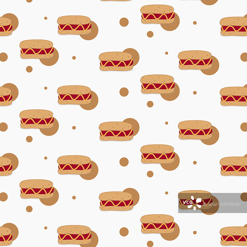 热狗无缝图案背景图片素材