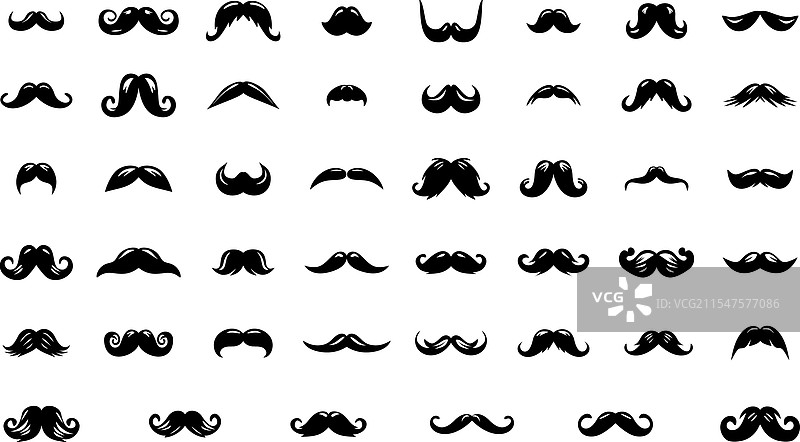 胡子剪影 胡子剪贴画图片素材