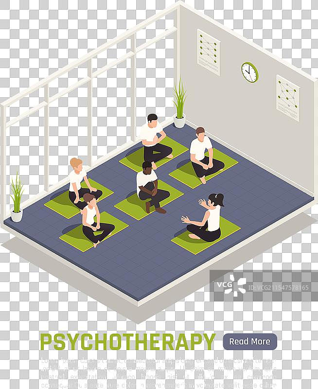 瑜伽心理治疗的等距训练图片素材