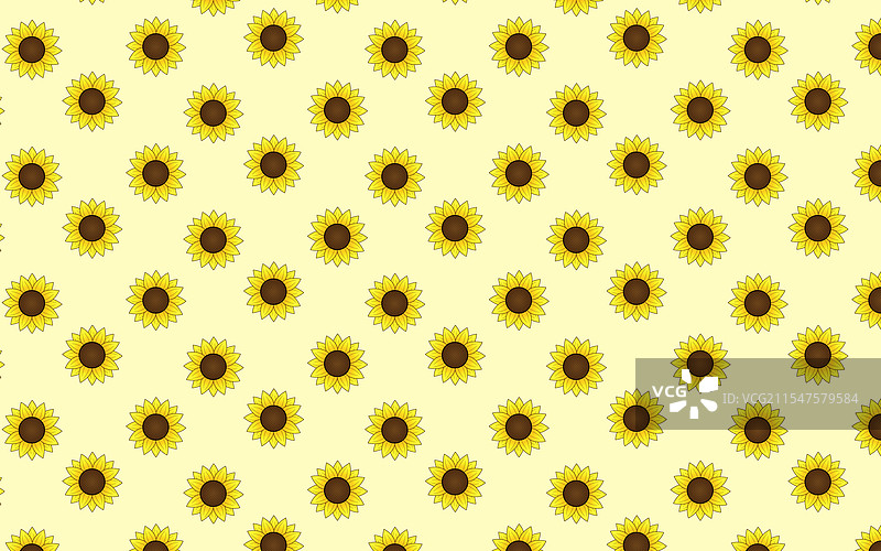 简单的向日葵无缝图案背景图片素材