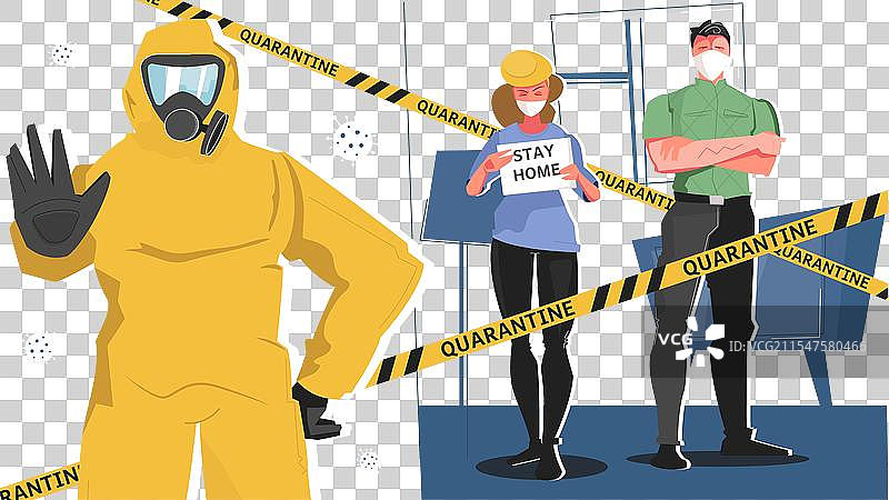 停止冠状病毒隔离的构图图片素材