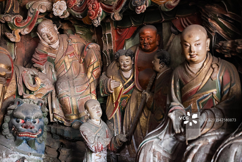 长治观音堂：悬塑艺术瑰宝与三教融合的文化殿堂图片素材