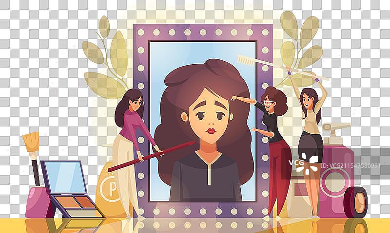 化妆师与造型师的组合图片素材